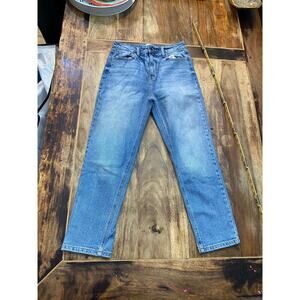 Carly Jean Los Angeles Blue Straight Leg Denim Jeans Size 5